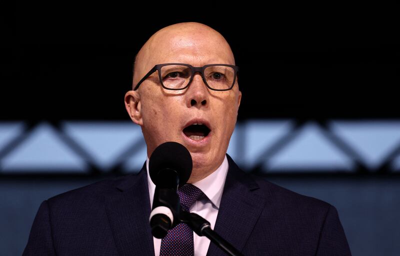 Australia's Liberal Party leader Peter Dutton. Photograph: David Gray/AFP via Getty Images