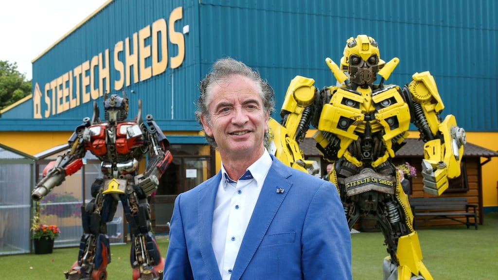 Sean Brett, chief executive of Steeltech Sheds, at the company’s headquarters in Tuam, Co Galway. Photograph: Joe O’Shaughnessy