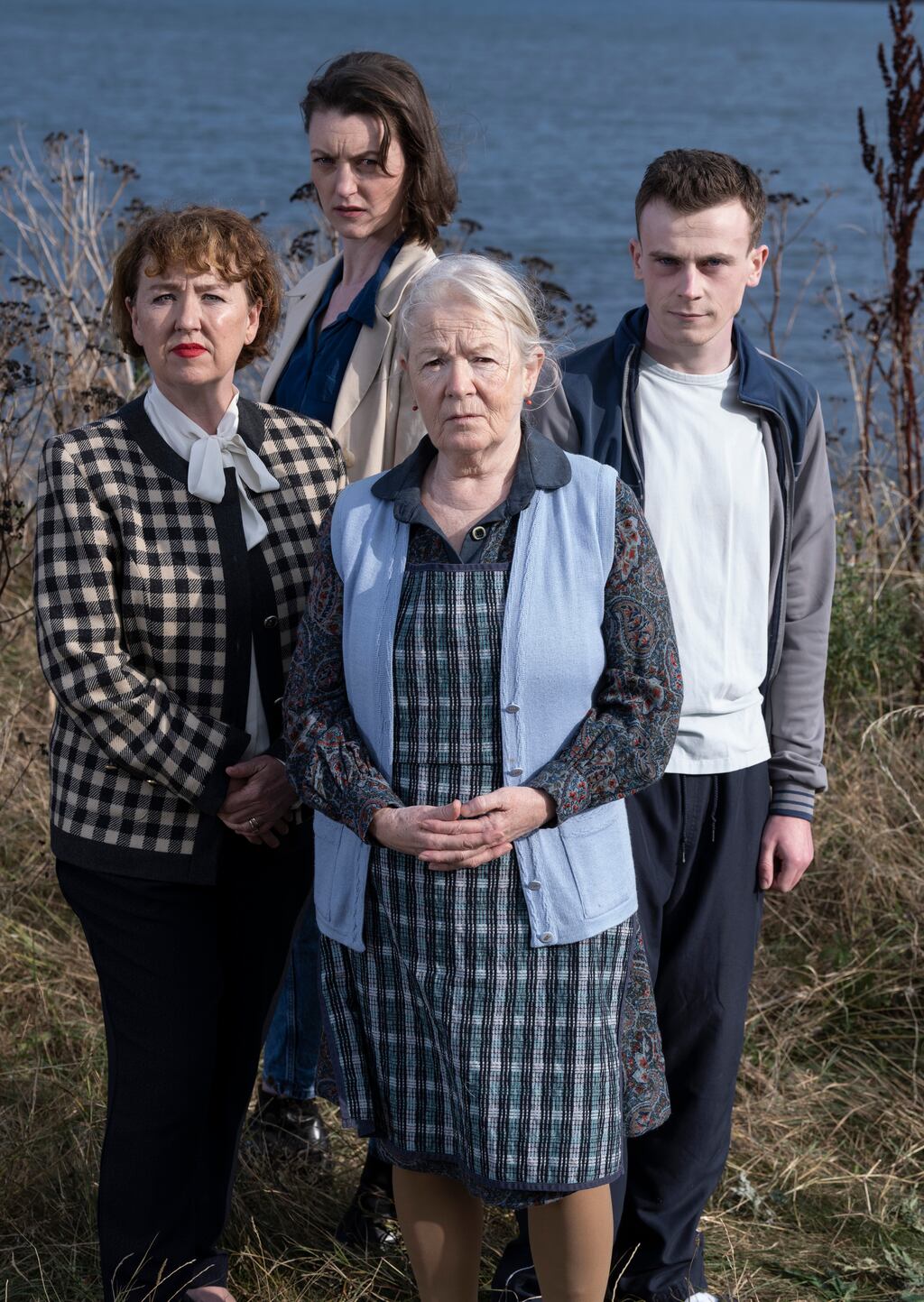 Cast of Colm Tóibín’s The Blackwater Lightship, adapted for stage by David Horan: Karen Ardiff as Lily, Rachel O'Byrne as Helen, Ruth McCabe as Dora and David Rawle as Declan. Photograph: Patrick Redmond