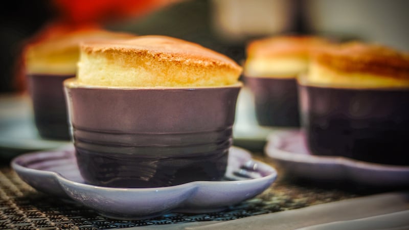 A cheese soufflé