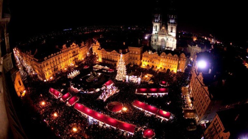 Vanocni Trhy in Wenceslas Square, Prague. From November 29th to January 1st