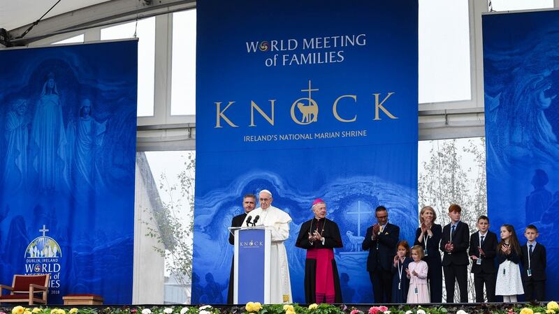 Pope Francis on his visit to Knock Shrine. Photograph: Maxwell Photography