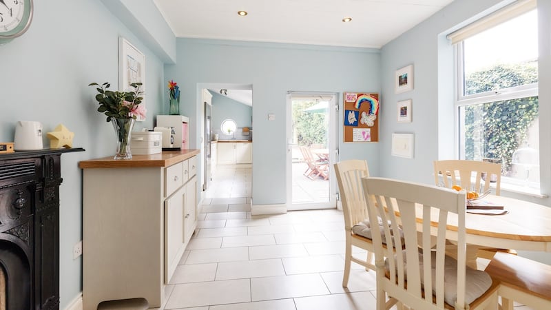 Breakfast room opening into galley kitchen.