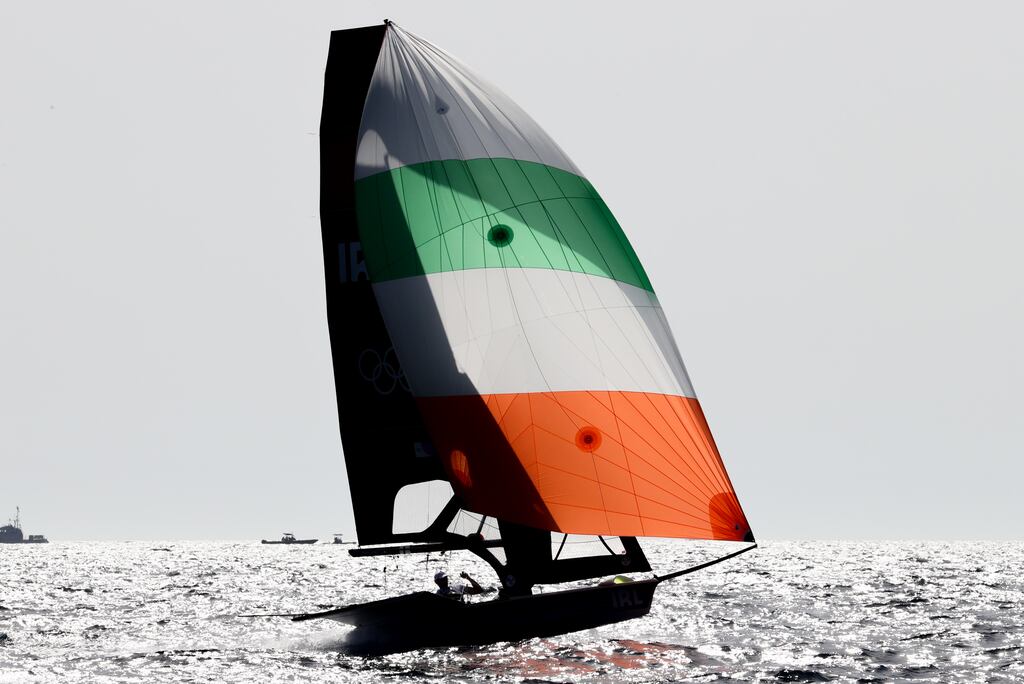 Ireland’s Robert Dickson and Sean Waddilove in action at the Olympic Games. Photograph: David Branigan/Inpho/Oceansport