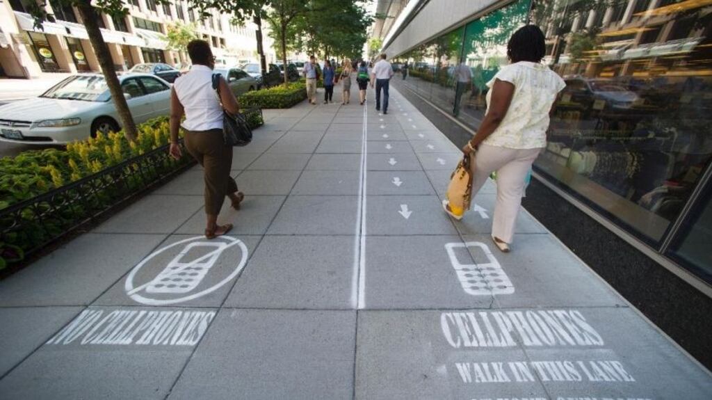 The stretch of pavement in Washington, DC, which was given a phone lane