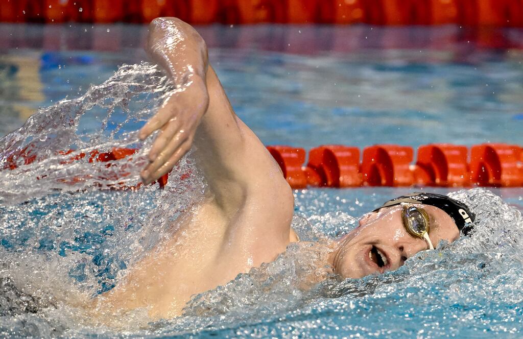 Daniel Wiffen has won gold in the 1500m freestyle at the European Short Course Championships. Photograph: Andrea Staccioli/Inpho