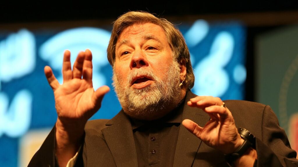 Apple co-founder Steve Wozniak: ‘They’re not the leader in areas like the folding phone, and that worries me because I really want a folding phone.’ Photograph: Paul Faith/PA Wire