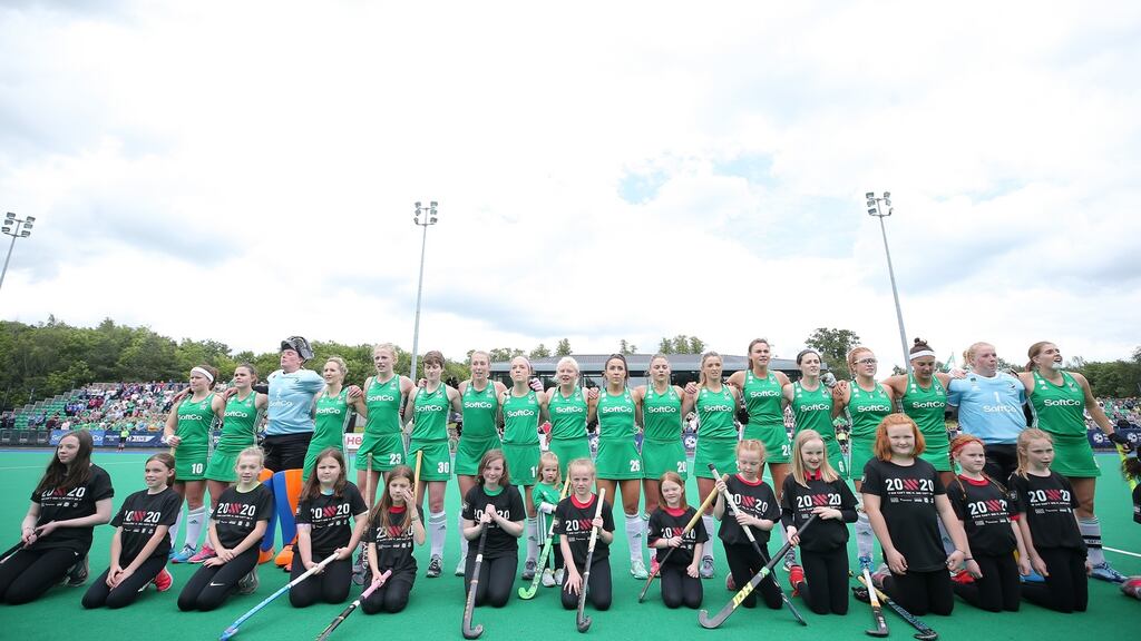The Irish women’s hockey team will play Canada with Olympic qualification on the line. Photograph: Inpho