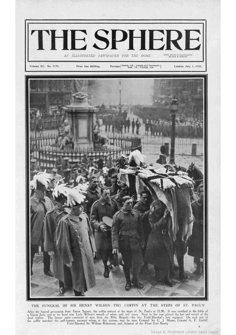 The front page of The Sphere with a photo of Sir Henry Wilson’s funeral.