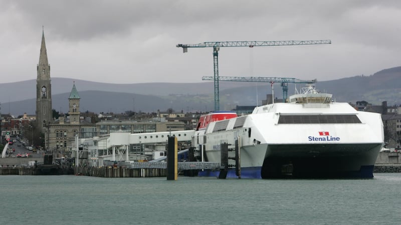 The HSS Stena Explorer in Dún Laoghaire Harbour. Photograph: Frank Miller