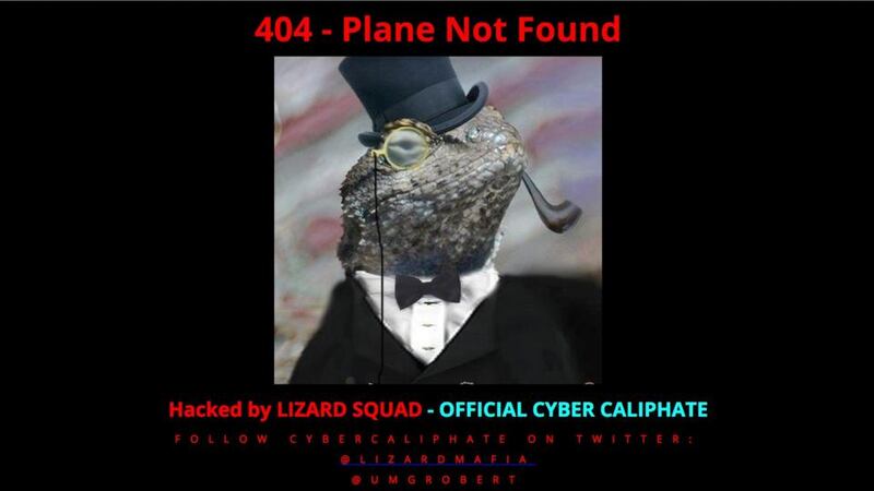 A screen grab of the official website of Malaysia Airlines after it was hacked on Monday by a group calling itself the ‘Official Cyber Caliphate’. Photograph: Reuters.