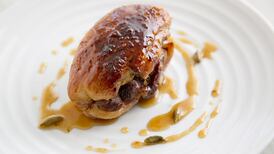 Cardamom green tea poached duck with cardamom maple glaze