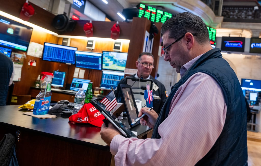 New York indices hit new highs on hopes for a US-China trade deal. Photograph: Spencer Platt/Getty Images
