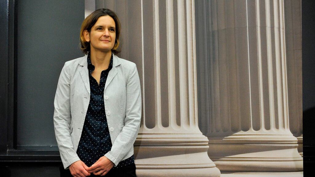 Joint Nobel Prize winner in economics, Esther Duflo,  at MIT on October 14th. Photograph:  Joseph Prezioso/AFP via Getty