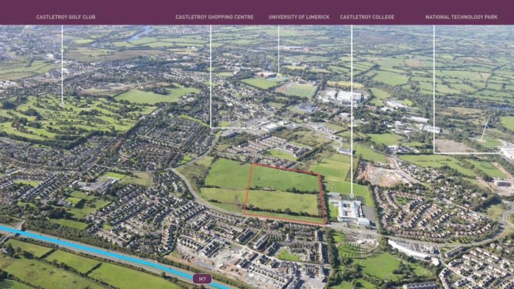 According to Savills, the Castletroy site  could cater for a substantial residential scheme similar to the nearby Bloomfield and Glenside schemes