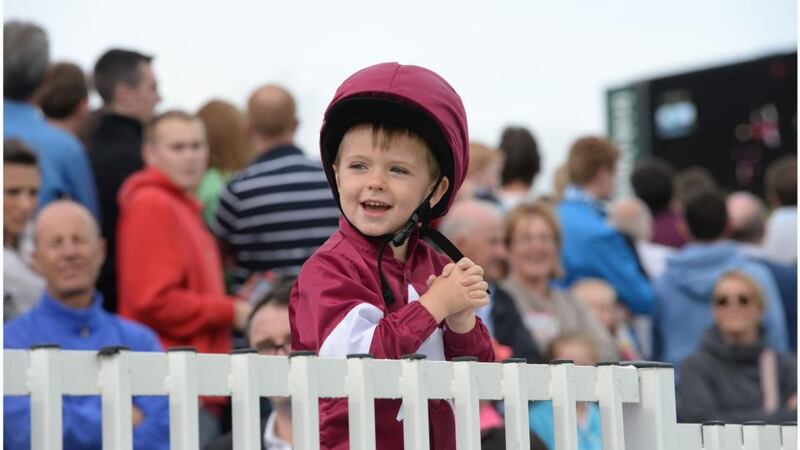 Adam Jordan (4), from Navan, Co Meath, at the Galway Races. Photograph: Brenda Fitzsimons