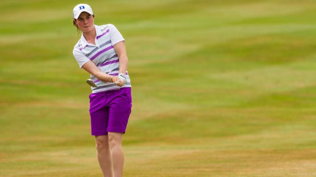 World No 1 amateur Leona Maguire finished alone in second place at the ISPS HANDA Ladies European Masters at The Buckinghamshire Golf Club near London. Photograph: Tristan Jones/LET