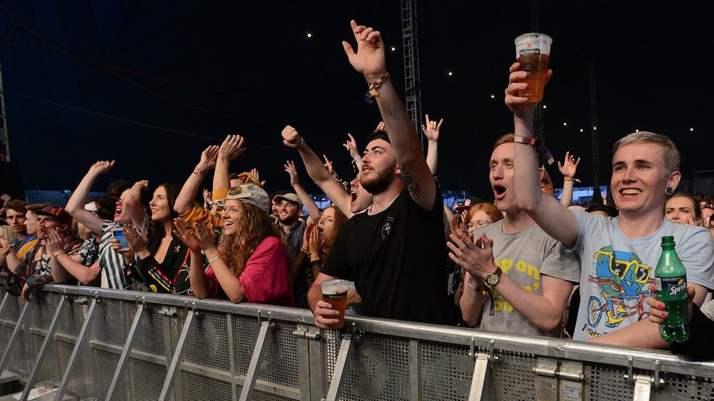 The Electric Picnic crowd showing their appreciation. Photograph: Dave Meehan