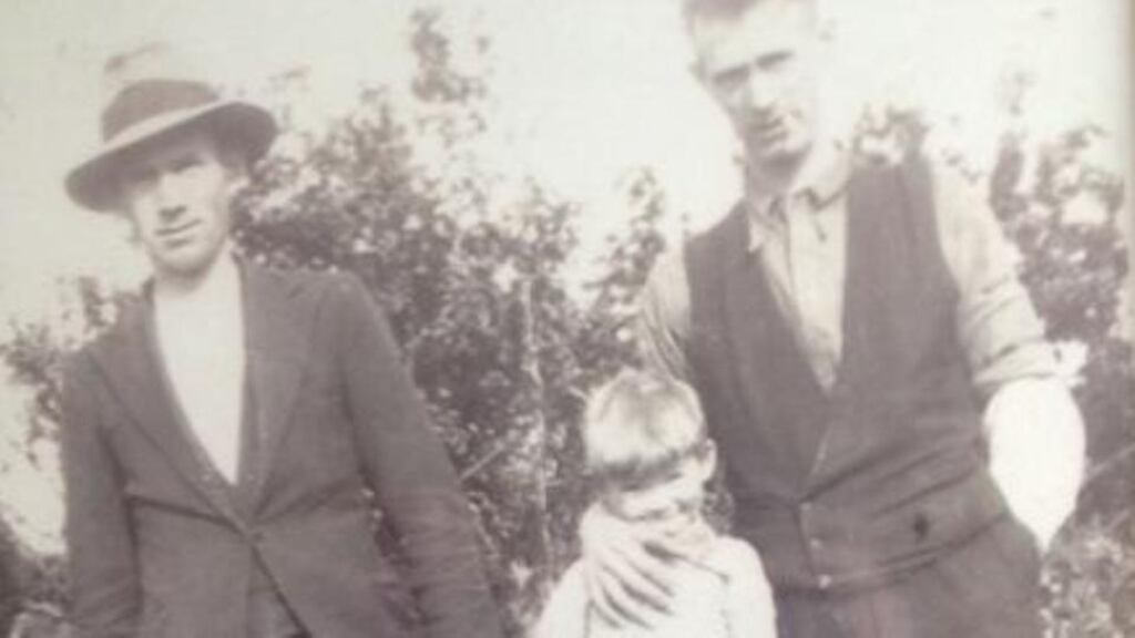 ‘With a very strong sense of avuncular propriety, two of his uncles rest a hand on my father’s shoulder and clasp his hand, respectively’