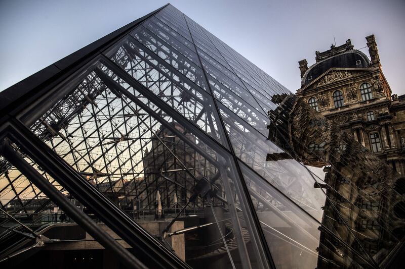 IM Pei’s pyramid at the Louvre Museum, in Paris. Photograph: Christophe Archambault/AFP/Getty