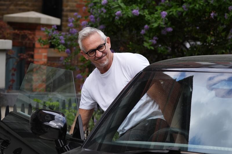 Former Match of the Day presenter Gary Lineker outside his home in London. Photograph: Ben Whitley/PA Wire
