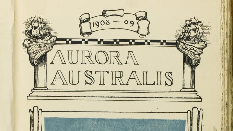 About 100 copies of Shackleton’s Aurora Australis were printed at the winter quarters of the British Antarctic Expedition, Cape Royds, in 1909