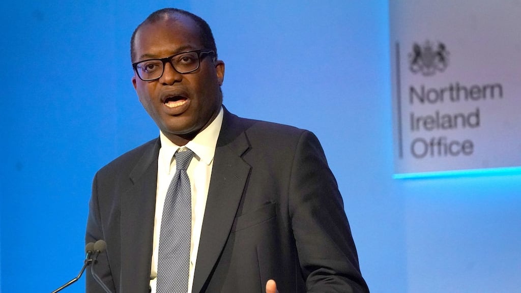 UK business secretary Kwasi Kwarteng:  “Any form of blackmail and intimidation of that kind simply has no place in British politics . . . But I find it very unlikely that these allegations are true.” Photograph:  Victoria Jones/PA