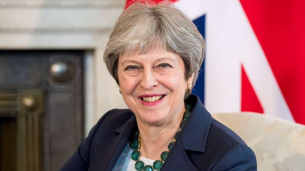 UK prime minister Theresa May, whose Brexit “war cabinet” agreed a fragile compromise on a “Canada plus plus plus” model for Britain’s future EU relationship after eight hours of talks at her country retreat, Chequers, on Thursday. Photograph: Chris Ratcliffe/Bloomberg