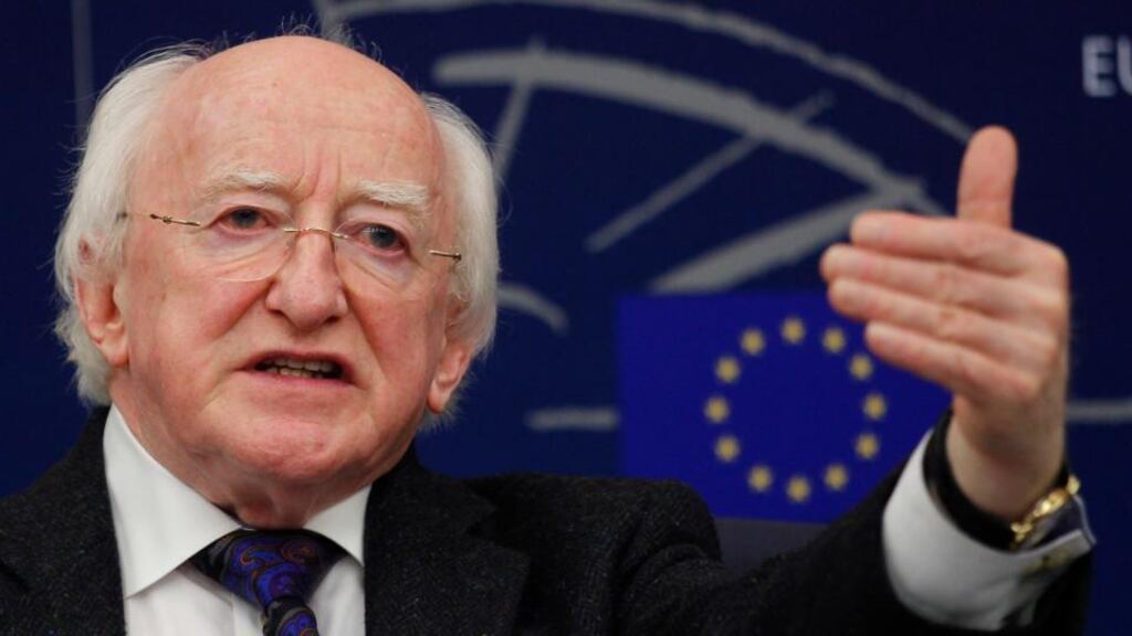 President Michael D Higgins said  EU leaders had signalled to him  there must be an ongoing focus on the stability of the euro,  during a state visit to Croatia.  Photograph: Vincent Kessler/Reuters