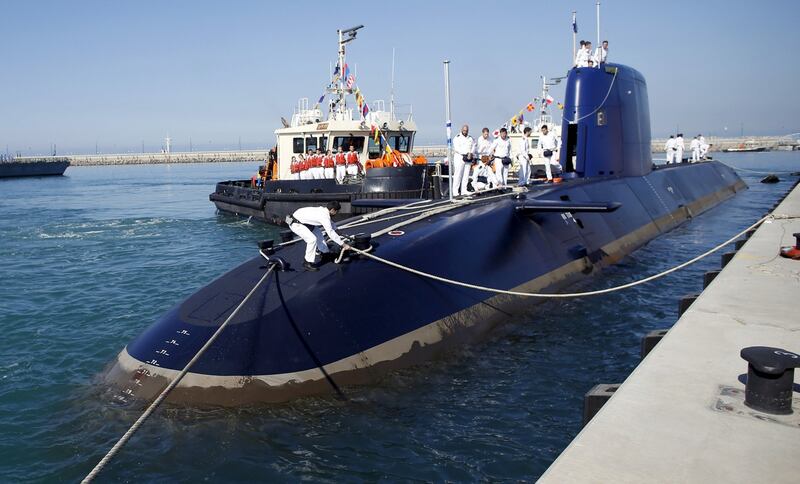 Israeli navy soldiers stand on a submarine as it docks in Haifa, Israel on January 12th, 2016. Photograph: Baz Ratner/Reuters/File Photo