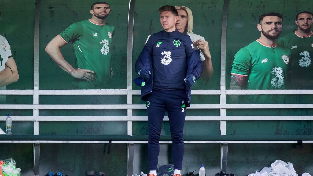 Jeff Hendrick trained on Thursday ahead of Ireland’s trip to Copenhagen. Photograph: Oisin Keniry/Inpho