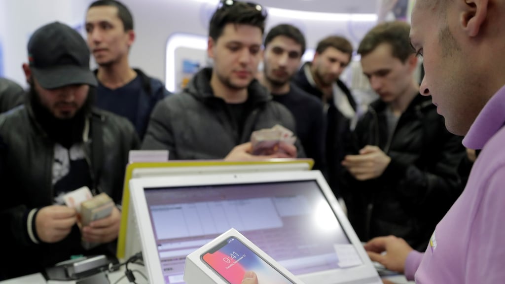 Apple became the world’s first trillion dollar company on Thursday. Photograph: Tatyana Makeyeva/Reuters