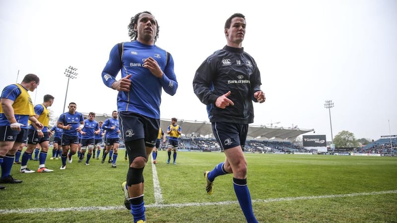 Isa Nacewa will usually confer with experienced players like Johnny Sexton before the bench. Photo: Dan Sheridan/Inpho