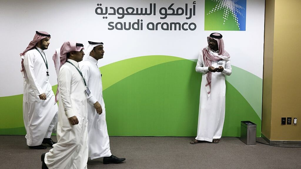Saudi Aramco reported its highest quarterly profits since listing its shares in 2019, as the world’s biggest oil exporter capitalised on soaring crude prices following Russia’s invasion of Ukraine. Photograph: Simon Dawson/Bloomberg