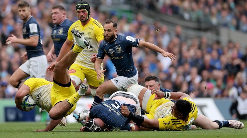 Jamison Gibson-Park reacts during the Heineken Champions Cup final at the Aviva Stadium. Photograph: James Crombie/Inpho