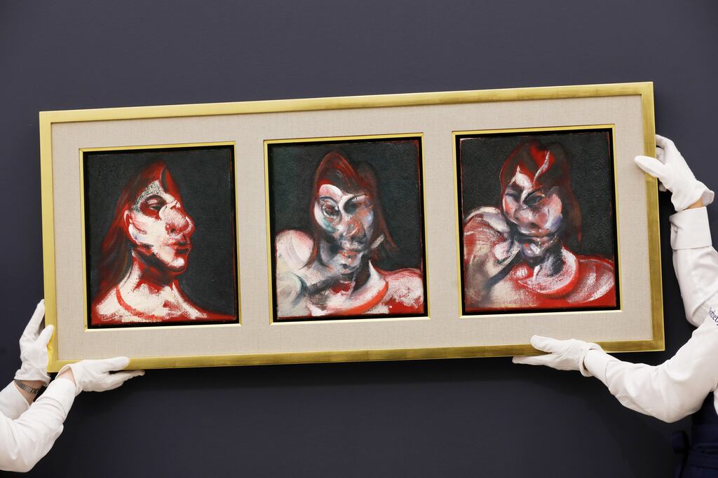 Triptych by Francis Bacon, estimated in excess of €34 million. Photograph: Tristan Fewings/Getty Images