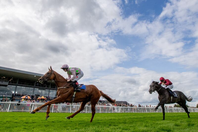 Colin Keane on Vauban winning the Ballyroan Stake at Naas racecourse in August 2023. Photograph: Morgan Treacy/Inpho