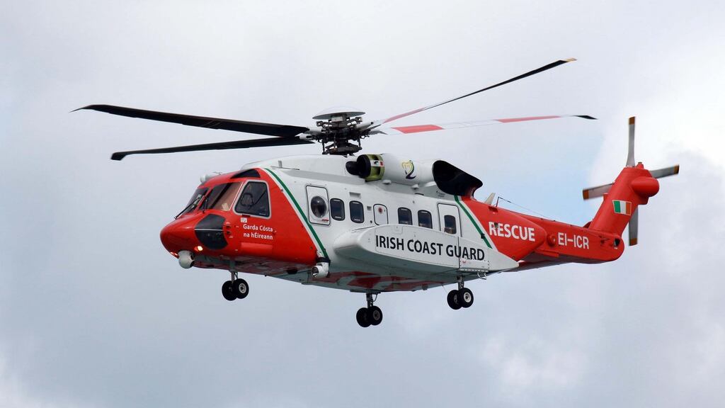 An Irish Coast Guard helicopter assisted in the rescue of the girl. File image: Nick Bradshaw