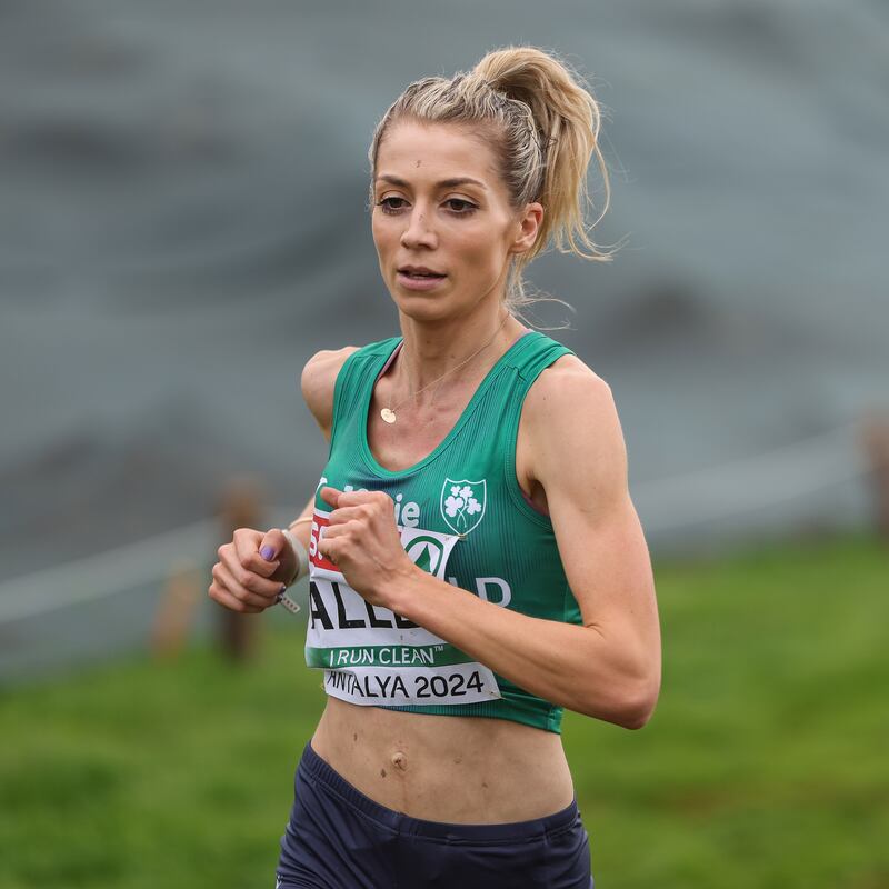Niamh Allen representing Ireland at the 2024 European Cross-Country Championships in Antalya, Turkey. Photograph: Morgan Treacy/Inpho