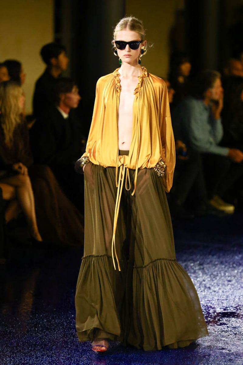 Saint Laurent Womenswear spring-summer 2025 show. Photograph: Marc Piasecki/WireImage