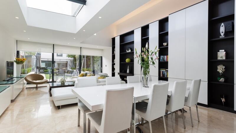 Living/dining room at garden level