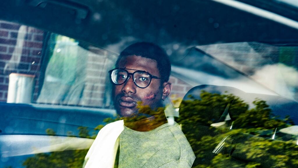 Thomas Mannah (21) is brought before Cork District Court on Monday. Photograph: Michael Mac Sweeney/Provision