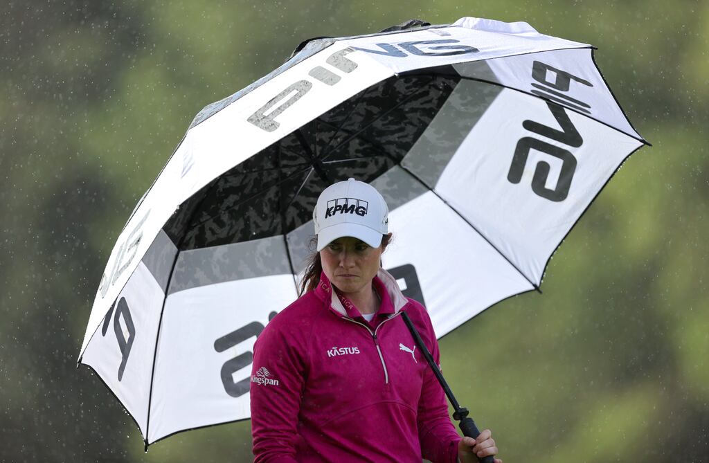 Leona Maguire had a frustrating day in the KPMG Women's Irish Open, at Dromoland Castle, Clare. Photograph: Laszlo Geczo/Inpho