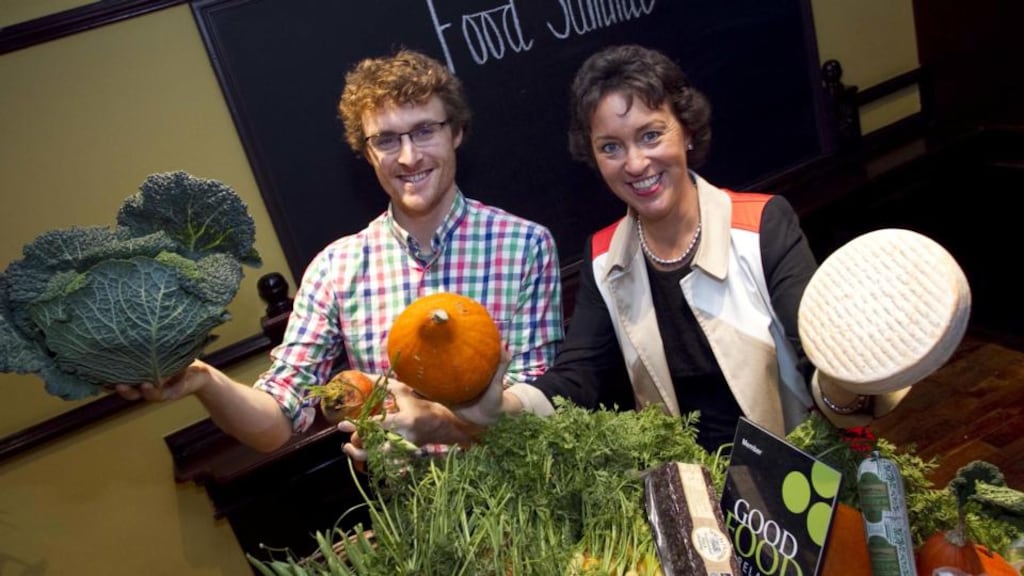 Paddy Cosgrave and Margaret Jeffares launching Food Summit, part of the Web Summit in Dublin in November at which Good Food Ireland will provide a catering service for more than 20,000 delegates