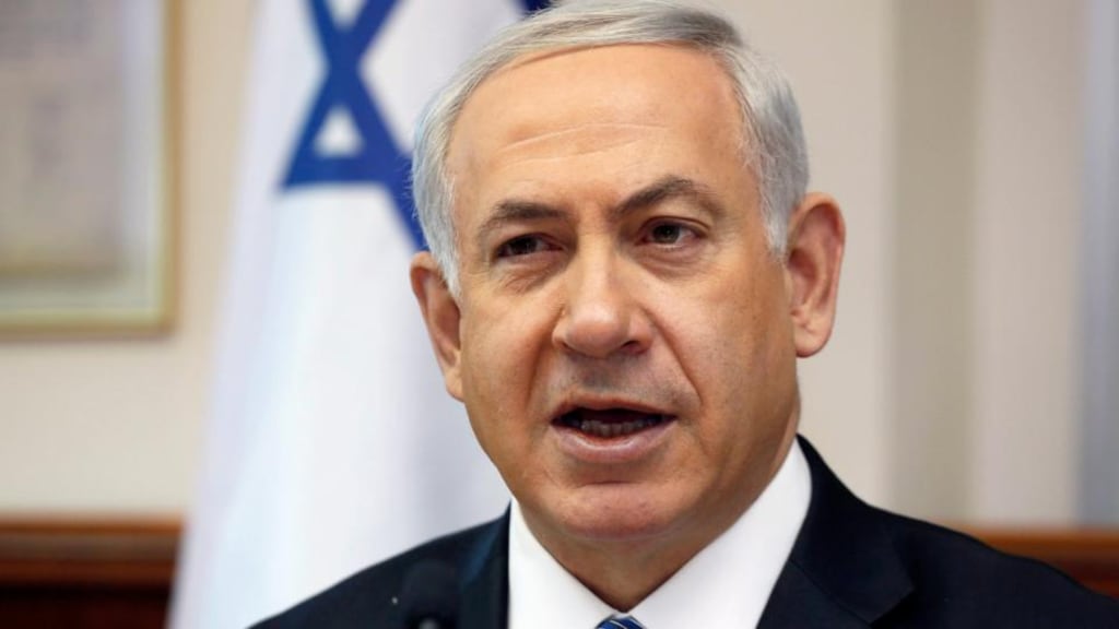 Israeli prime minister  Binyamin Netanyahu:  move was a response to   recent Palestinian decision to submit applications to join 15 international organisations and conventions. Photograph: Gali Tibbon/EPA