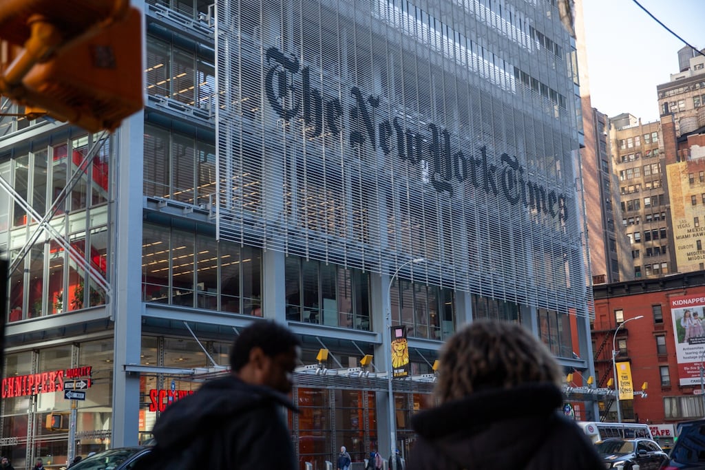 The publisher added roughly 300,000 digital subscribers in the fourth quarter. Photograph: Shelby Knowles/Bloomberg