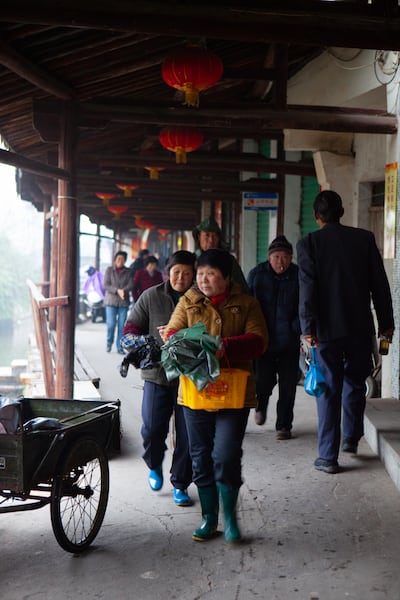 Morning life at Digang village, Huzhou, Zhejiang, China. Photograph: Getty