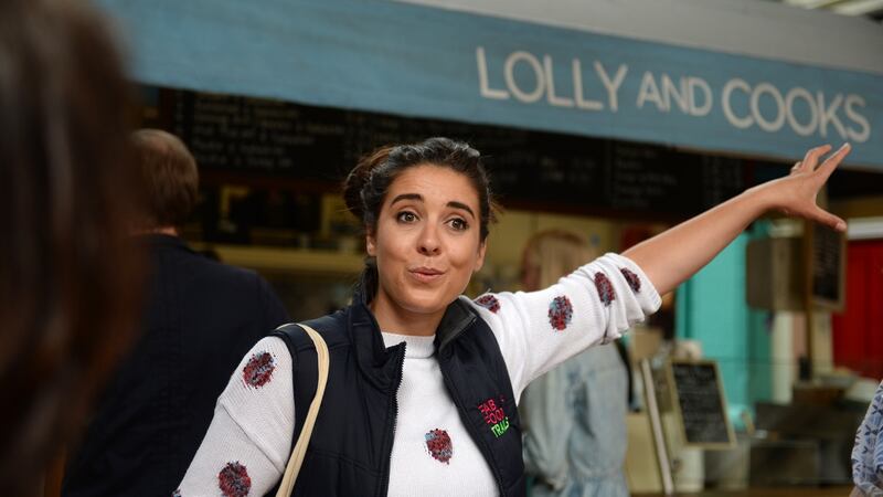 Erica Drum of Fab Food Trails at Lolly and Cooks in George’s Street Arcade, Dublin. Photograph: Dara Mac Dónaill / The Irish Times