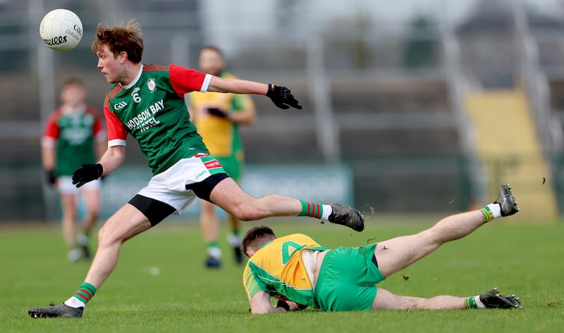 AIB GAA Connacht Senior Club Football Championship Final, Dr. Hyde Park, Roscommon 3/12/2023
St. Brigid's vs Corofin
St Brigid's Ronan Stack and Gavin Burke of Corofin
Mandatory Credit ©INPHO/James Crombie