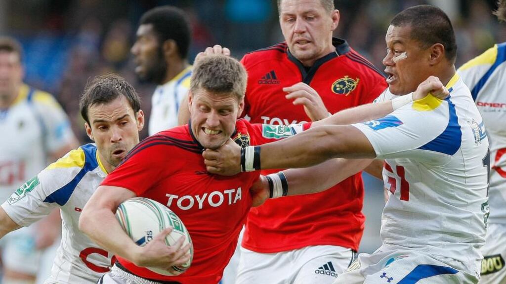 Ronan O’Gara during the Heineken Cup semi-final against Clermont.